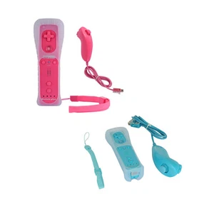 2 Pack Built in Motion Plus Remote Gesture Controller + Nunchuck For Wii & Wii U - Picture 1 of 117
