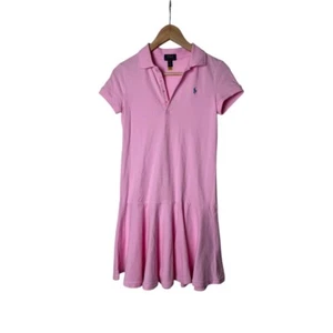 Polo Ralph Lauren Big Kids Short Sleeve Polo Pink Dress L 12 - 14 1851 - Picture 1 of 5