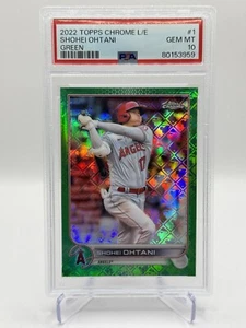 Shohei Ohtani 2022 Topps Chrome L/E Green 51/99 Gem MT PSA 10 - Picture 1 of 2