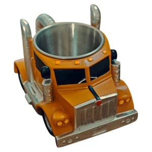 Truck Coffee Mug Handcrafted Semi Truck Coffee Cup Stainless Steel Mug(Yellow) - Picture 1 of 8
