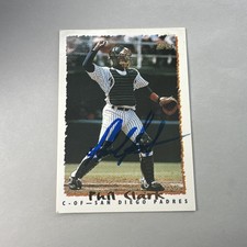 1995 #298 Phil Clark Topps San Diego Padres Signed Autograph Card Baseball