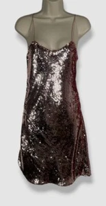 $2720 Rodarte Women's Pink Sequin Mini Slip Dress Size 4 - Picture 1 of 3