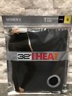 NWT Women's Black 32 DEGREES Heat Base Layer Medium Weight Pants Size SMALL S