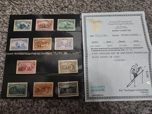 1893 Columbian Expo Plate Proof Set F-VF #230-240 P4 With COA Rare US Stamps - Picture 1 of 12