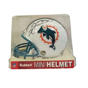 Minicasco de fútbol americano firmado por Jason Taylor de los Miami Dolphins Riddell NFL - Imagen 1 de 7