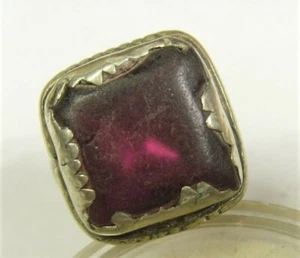 1700s scarce antique Nomads tribal red stone ring 9 sz ethnic dagestan 50675 - Picture 1 of 9