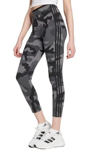 Adidas Damen Essentials 3-Streifen Camouflage, schwarz Print 7/8 Länge Leggings Größe 1X - Bild 1 von 6