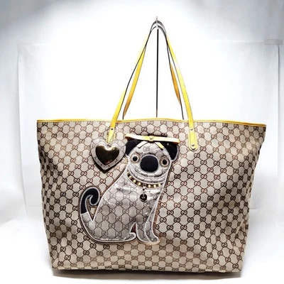 Gucci Tote Bag Brown Canvas 455873 - Image 1 of 4