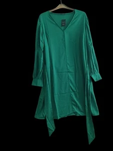 Grünes Kleid mit Ballonärmeln OL552 - Bild 1 von 1
