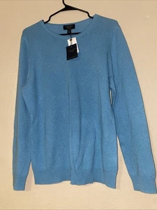 Maglione Charter Club Cashmere Lusso Maglia Morbida Pullover Top Blu Acqua XL - Foto 1 di 3