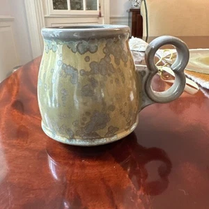 Eric Van Eimeren Ceramic Glazed Mug Earth Tones NEW - Picture 1 of 7