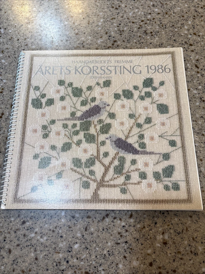 Rare 1986 - Haandarbejdets Fremme - Cross stitch Calendar Book by EDITH HANSEN - Image 1 of 4