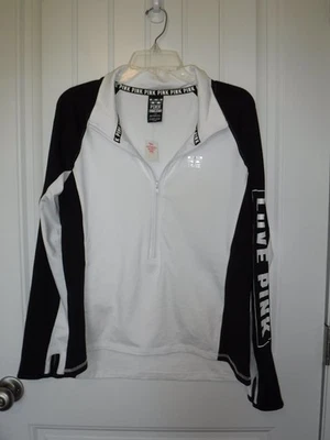 Nuevo con etiquetas Pink by Victorias Secret Mujer L Negro/Blanco Pull Over Top Foto 1 de 4