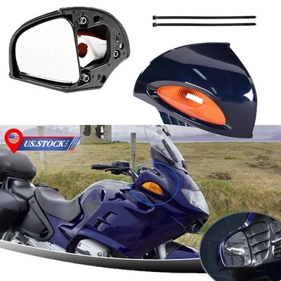 For BMW R1100RT R1100RTP R1150RT Rear View Mirror Amber Turn Signals LH+RH blue Foto 1 de 4