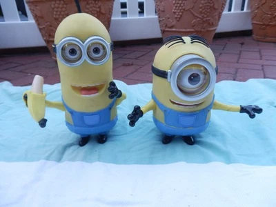 10" THINKWAY TOYS Despicable Me Talking Minion BOB & Stuart  Talk Rubber - Image 1 of 4