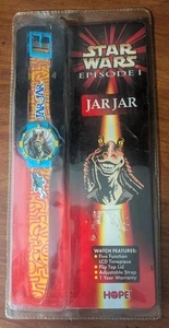 HOPE INDUSTRIES INC. 'STAR WARS' EPISODE 1 'JAR JAR' LCD TIMEPIECE UHR NEU IN VERPACKUNG - Bild 1 von 3