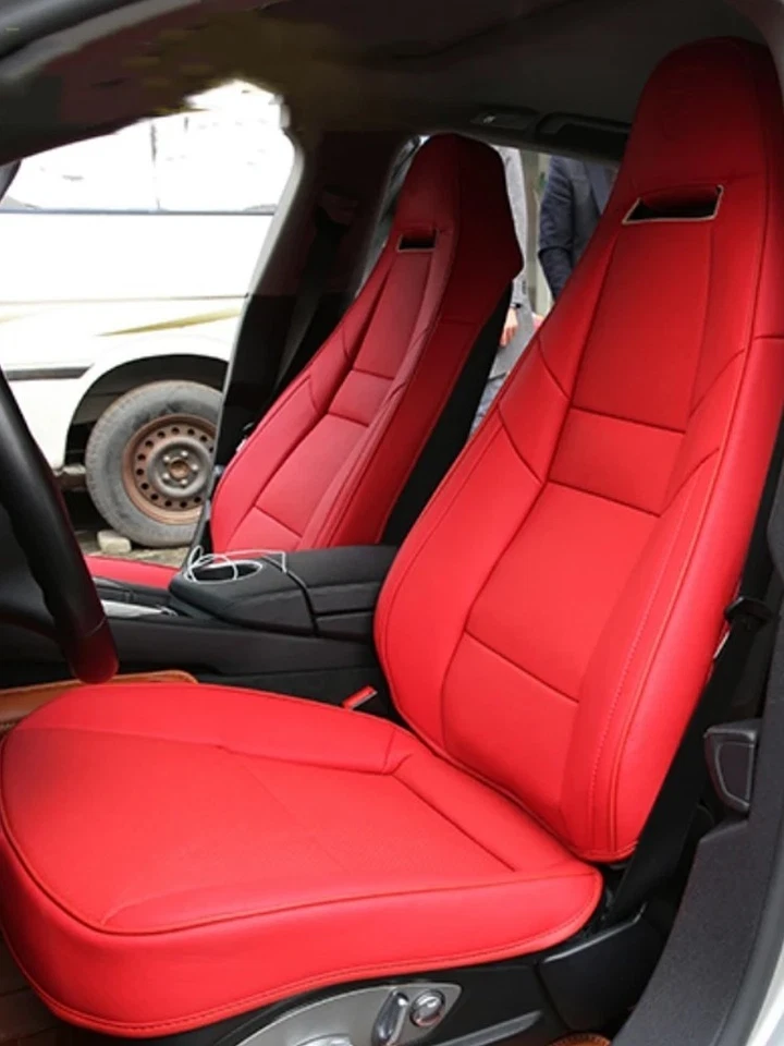 FUNDAS DE CUERO DE COCHE PERSONALIZADAS MOTOPTES COJINES DE 2 ASIENTOS PARA PORSCHE 718 911 2016-2018 Foto 1 de 4