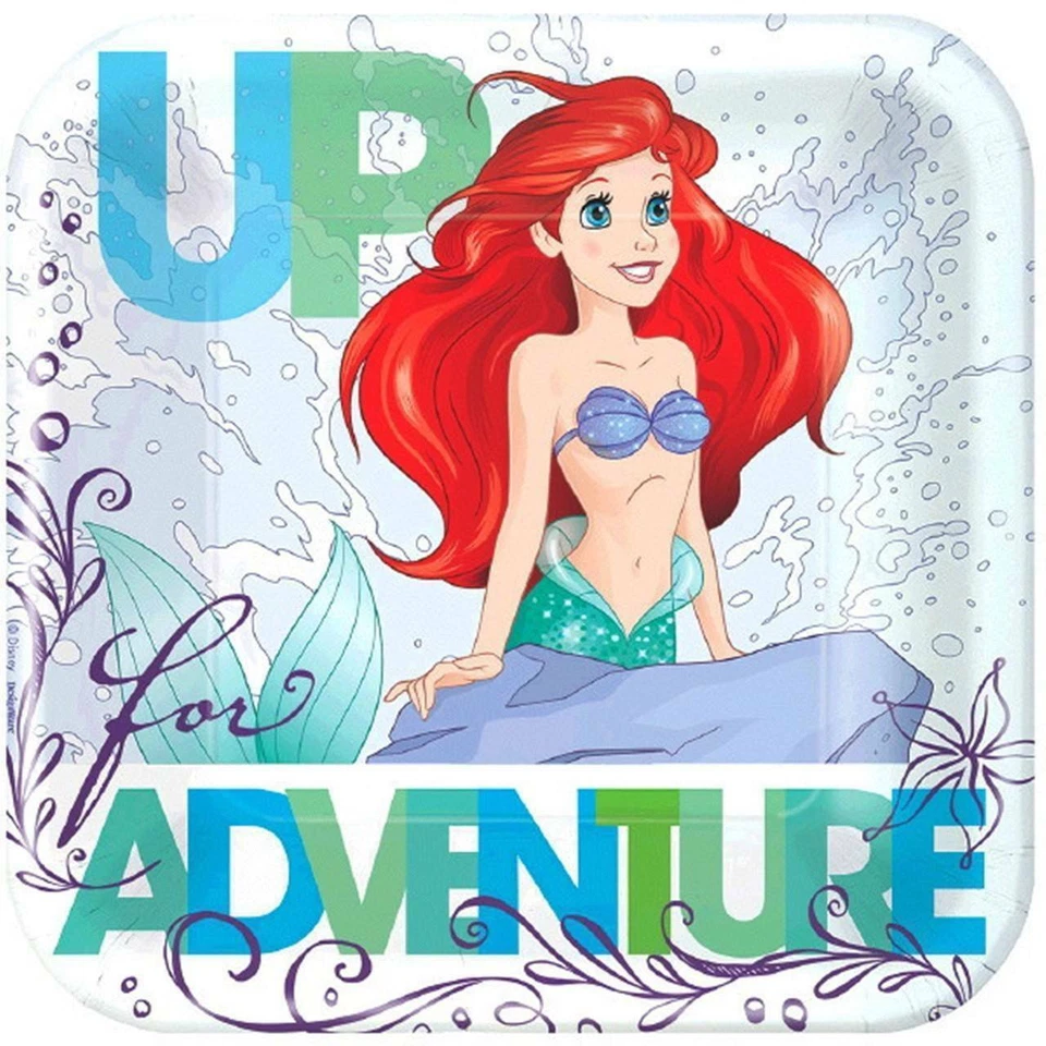 Ariel Dream Big Little Mermaid Party Supplies 7" Dessert Plates 8ct. - Image 1 of 1