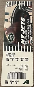 New York Jets Vs Atlanta Falcons Full Ticket Stub Giants Stadium Aug. 10, 2007 - Imagen 1 de 2