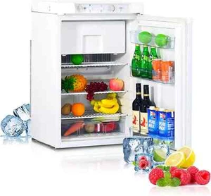 12V/220V/Gas LPG Propan-Kühlschrank mit Gefrierschrank Propankühler 95L - Bild 1 von 8
