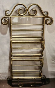 Vintage WROUGHT Cast IRON Triple SHELVING UNIT 25" × 15" × 4.5" Free Standing - Picture 1 of 12