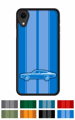 1969 Plymouth Barracuda 383 Fastback "Stripes" Phone Case iPhone Samsung Galaxy - Image 1 of 4
