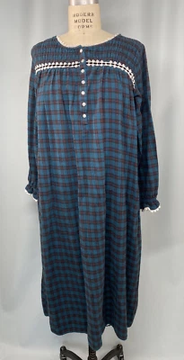 Camisón vintage TALLA MEDIANA franela cuadros AMANDA STEWART AÑOS 80 90 CLÁSICO LARGO Foto 1 de 4