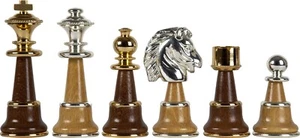 THE CHAMPION GOLD/SILVER CHESS SET WITH 5” KING FROM ITALY - Picture 1 of 7