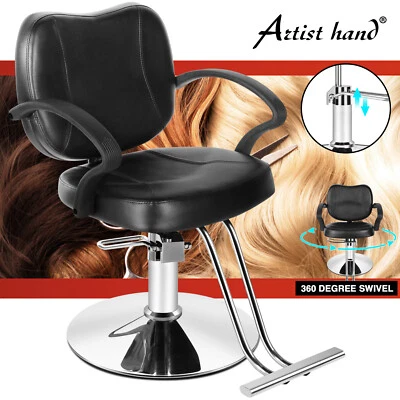 Neuer schwarzer hydraulischer Friseurstuhl Salon Beauty Spa Tattoo Haarstylinggeräte - Bild 1 von 4