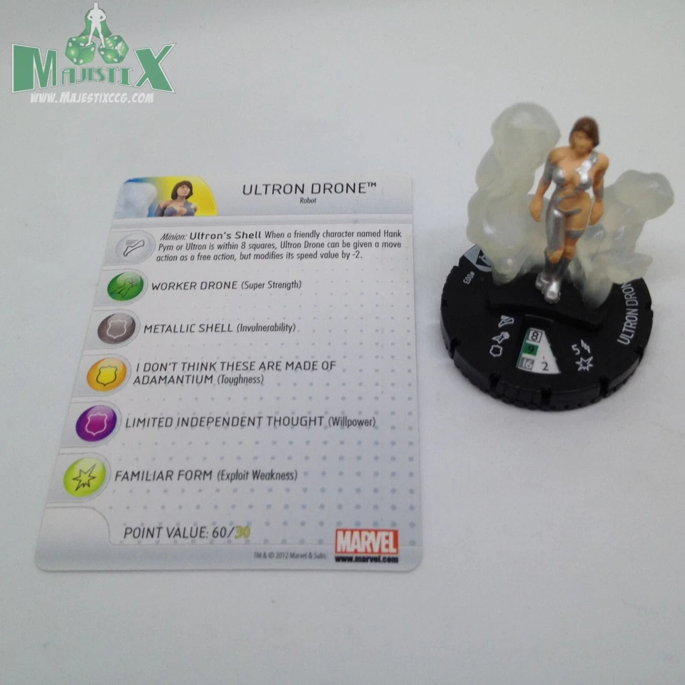 Heroclix Chaos War set Ultron Drone #003 Common figure w/card! - Image 1 of 1