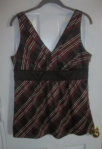 NEW YORK & Co. Sleeveless Striped Blouse ~ SZ 10 ~ Super Cute - Picture 1 of 7
