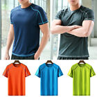 Men Rash Guard Swim Shirt Short Sleeve UV Shirt Athletic Quick Dry T Shirt Tee