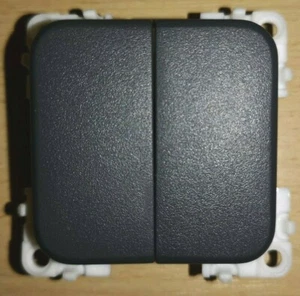 DOUBLE / TWIN LIGHT SWITCH CARAVAN MOTORHOME CAMPER VAN BOAT 12V 230v CBE C-LINE - Picture 1 of 5
