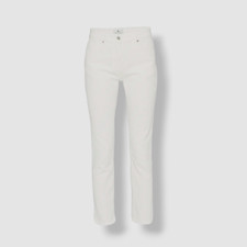 $790 Etro Women's White Scroll Embroidered Skinny-Leg Ankle Jeans Pants Size 30