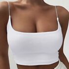 Crop Tops Womens Vest Comfortable Low Back Solid Color Spaghetti Strap