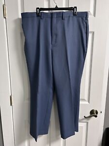 Botany 500 Men’s Dress Pants Trousers, Blue, Flat Front, Belt Loops.  Sz 42S