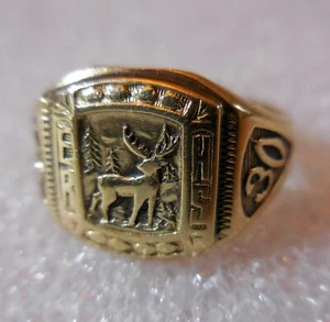 1930 Elk River MN High School 10K Gold Class Ring Size 5 1/2 Minnesota - Picture 1 of 7