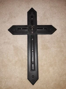 Großes christliches Kreuz mit Herz Deko - Bild 1 von 3