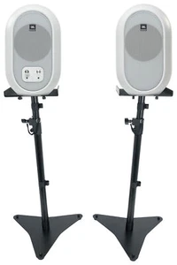 2) JBL 104SET-BTW Active Studio Reference Monitors w/Bluetooth+Adjustable Stands - Picture 1 of 12