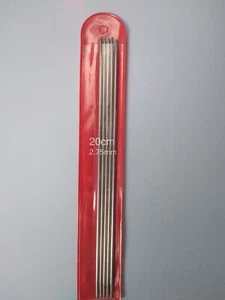 STAINLESS STEEL DOUBLE POINTED KNITTING NEEDLES - 20cm x 2.75mm - Picture 1 of 1