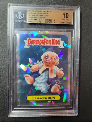 🌟 2013 Garbage Pail Kids Chrome 1 GPK ATOMIC REFRACTOR DAMAGED DON BGS 10  - Image 1 of 2