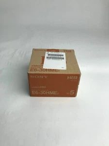 NOS Sony Hi8 30 Minuten 5er Pack 8mm Video Cassette Tape Sealed E6-30HME2 - Bild 1 von 7