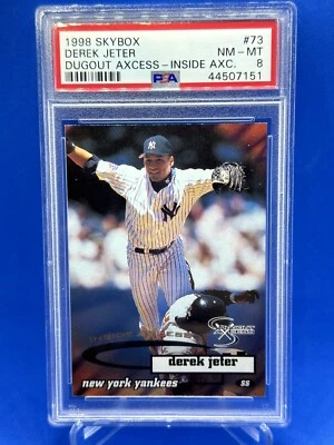 1998 Skybox Dugout Axcess Inside Axcess /50 Derek Jeter #73 PSA 8  HOF - Image 1 of 2
