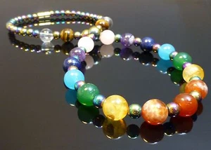 HEMATITE CHAKRA NECKLACE GEMSTONE - Picture 1 of 7