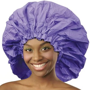 Wiederverwendbare wasserdichte Super Jumbo Duschhaube für Frauen Männer Afros Twist Seide Wickel - Bild 1 von 6