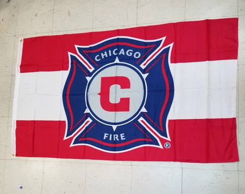 MAJOR LEAGUE SOCCER CHICAGO FIRE 3'x5' MLS TEAM FLAG BANNER Cover