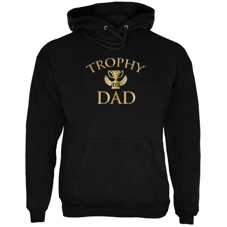 Sudadera con capucha negra para adulto Fathers Day Trophy Dad Foto 1 de 1