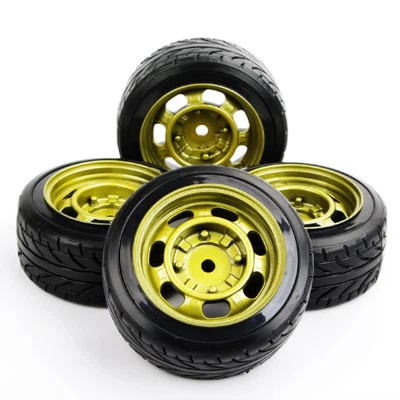 4Pcs Drift Tires&wheel 12mm Hex For HSP HPI RC 1:10 On-Road Racing Car 292/014 - Image 1 of 4