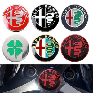 4x 56MM Rot Schwarz Nabendeckel Aufkleber Radkappe Emblem Sticker Für ALFA ROMEO - Bild 1 von 11
