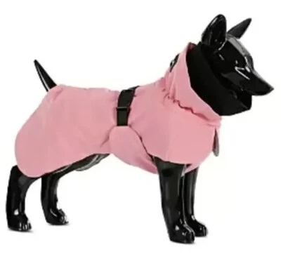 Jaqueta de chuva PAIKKA rosa reflexiva impermeável para cães 3M Tech tamanho 14" Schnauzer - Imagem 1 de 4